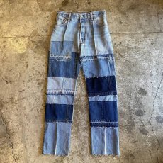 画像1: 【Wiz&Witch】"DIRTY BEAUTIFUL" DENIM PATCHWORK PANTS / W29 (1)