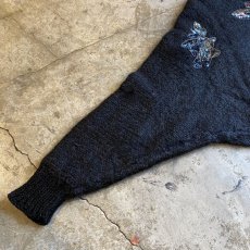 画像7: SPANGLE FLOWERS DESIGN MOHAIR KNIT / Ladies M (7)