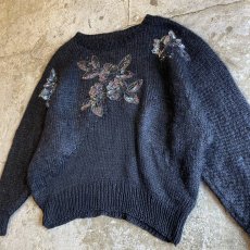 画像3: SPANGLE FLOWERS DESIGN MOHAIR KNIT / Ladies M (3)