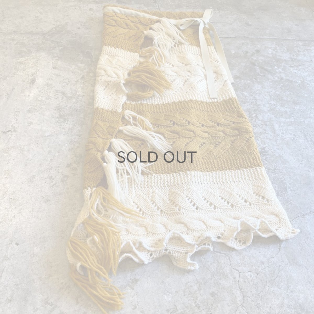 画像3: 【Wiz&Witch】"UNITED" VINTAGE KNIT WRAP SKIRT / FREE (3)