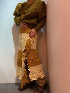 画像10: 【Wiz&Witch】"UNITED" VINTAGE KNIT WRAP SKIRT / FREE (10)