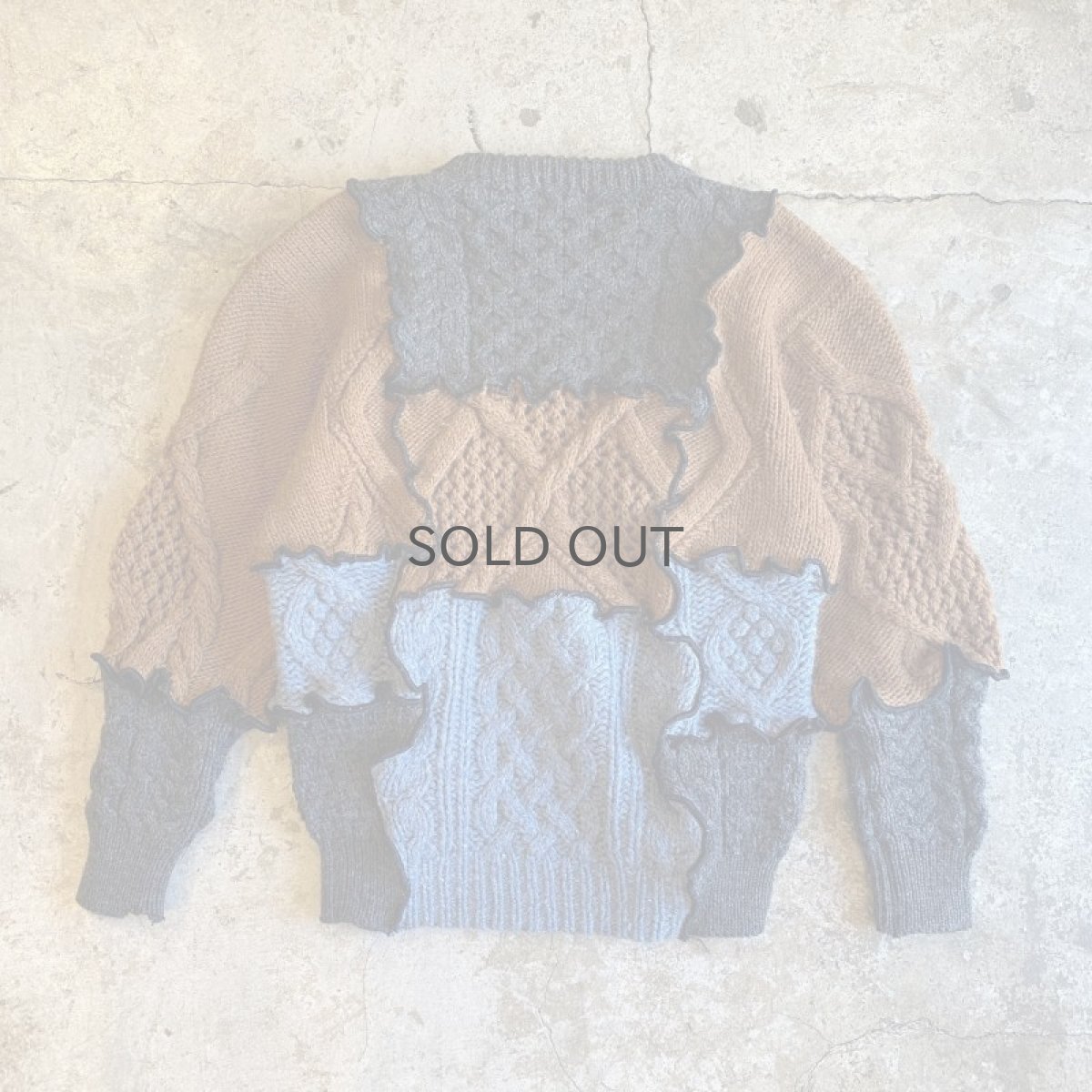 画像2: 【Wiz&Witch】"UNITED" PATCHWORK ALAN KNIT / OS (2)