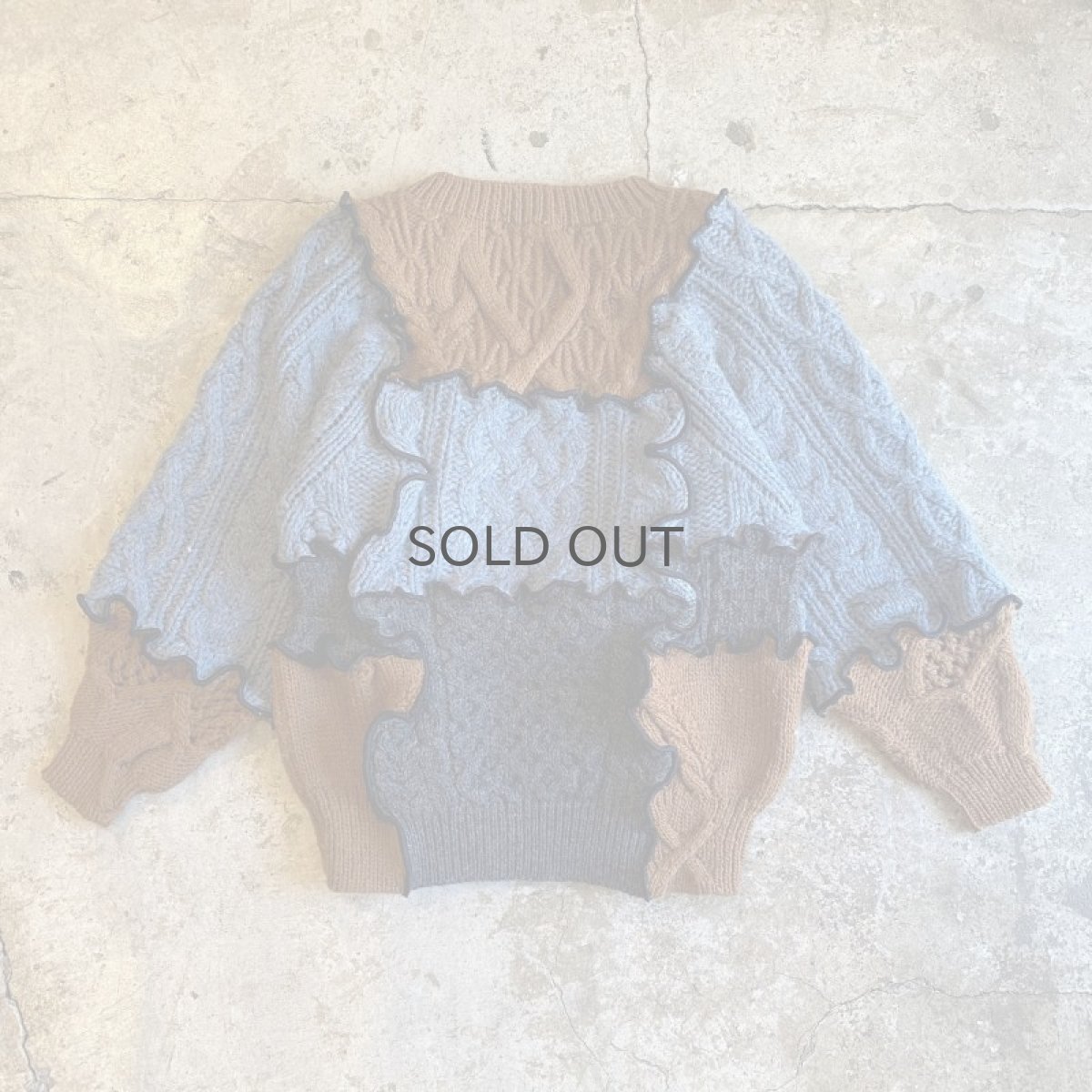 画像2: 【Wiz&Witch】"UNITED" PATCHWORK ALAN KNIT / OS (2)