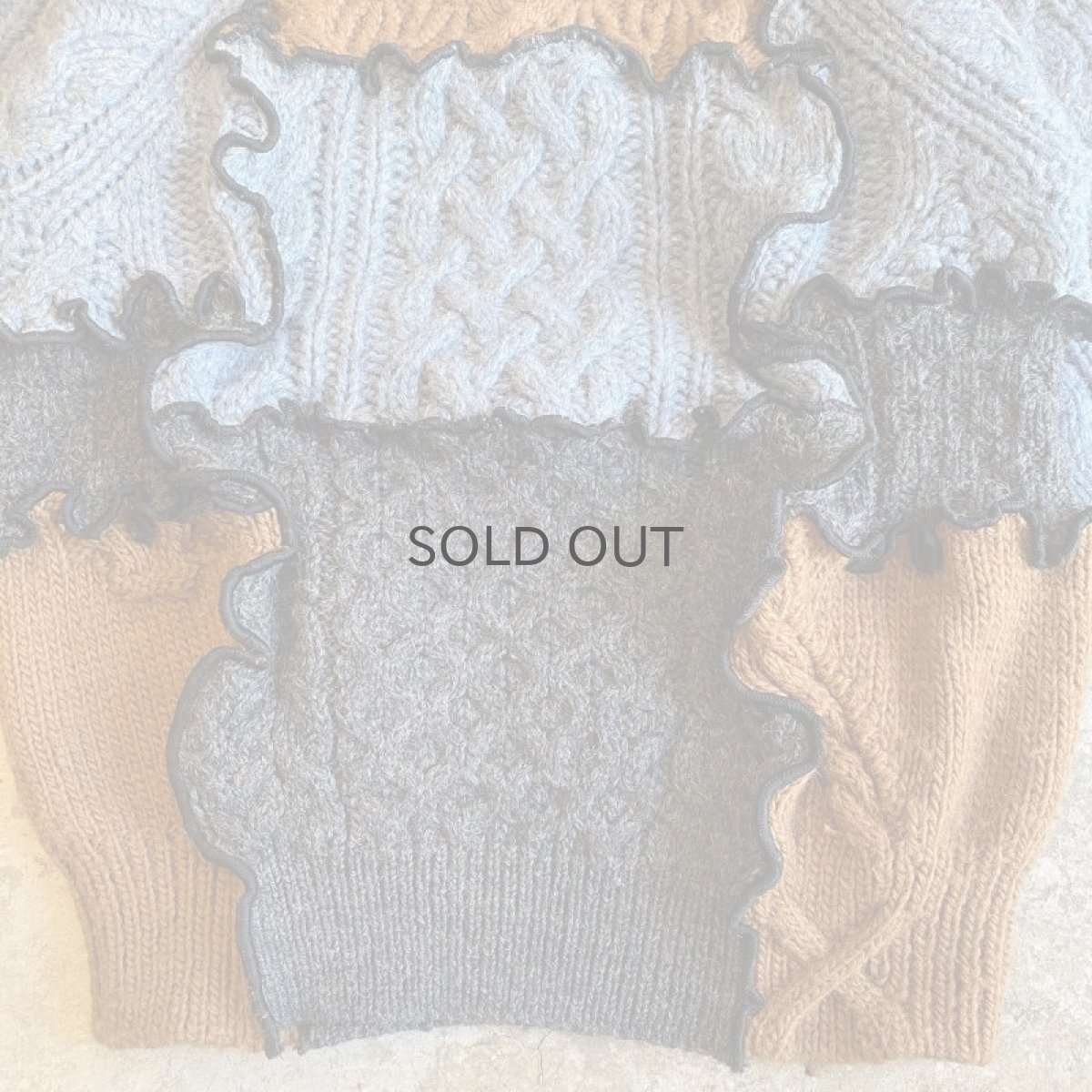 画像6: 【Wiz&Witch】"UNITED" PATCHWORK ALAN KNIT / OS (6)