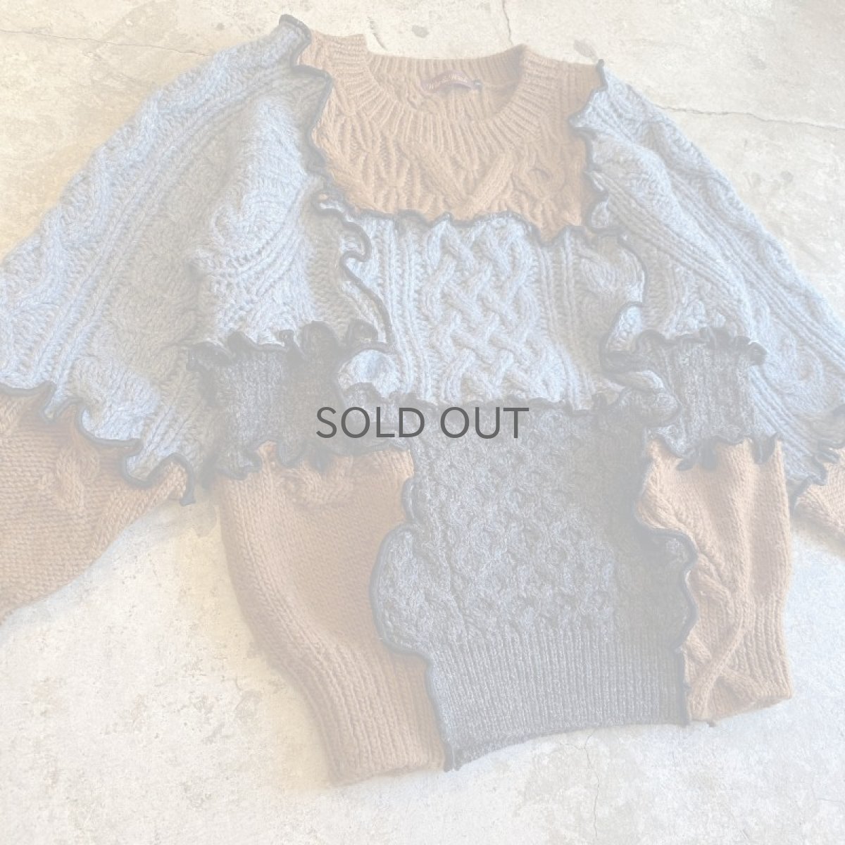 画像3: 【Wiz&Witch】"UNITED" PATCHWORK ALAN KNIT / OS (3)