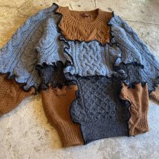 画像3: 【Wiz&Witch】"UNITED" PATCHWORK ALAN KNIT / OS (3)