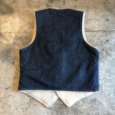 画像2: 【Levis】DENIM COLOR DESIGN BOA VEST / Ladies L (2)