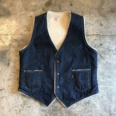 画像1: 【Levis】DENIM COLOR DESIGN BOA VEST / Ladies L (1)