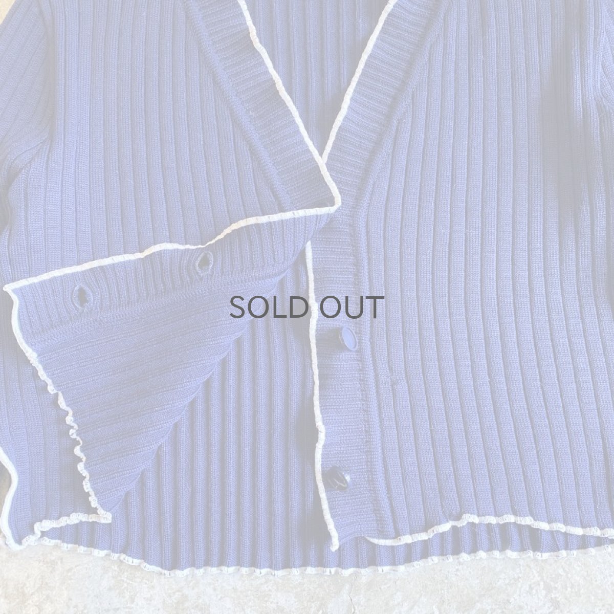 画像5: 【Wiz&Witch】"OUT STITCH" VINTAGE RIB CARDIGAN / OS (5)