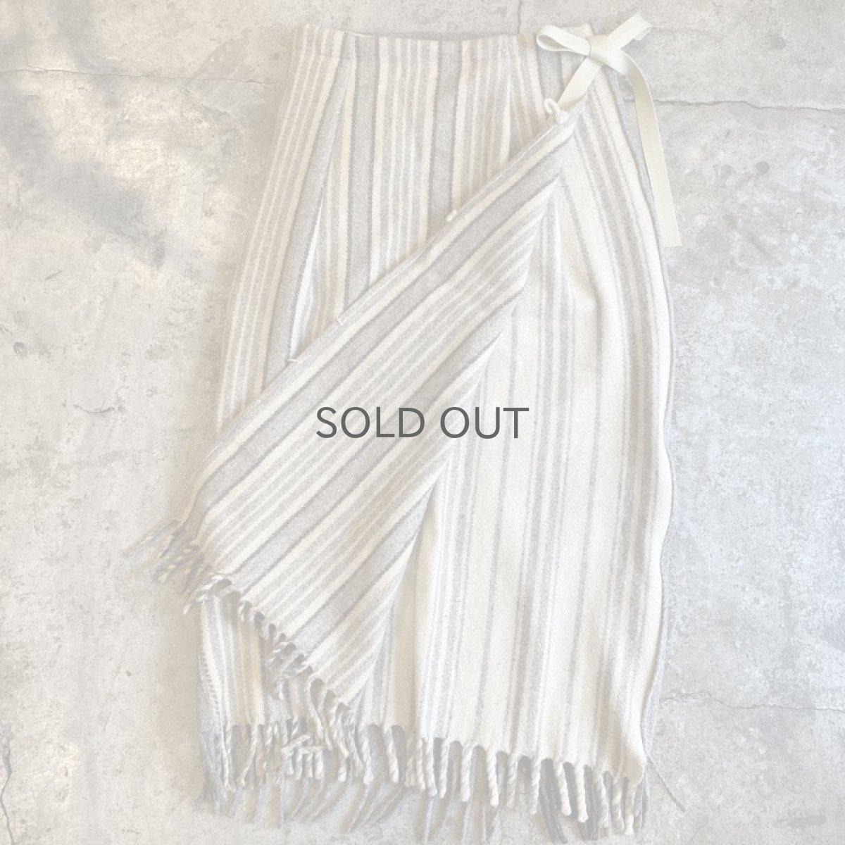 画像4: 【Wiz&Witch】"UNITED" VINTAGE FABRIC MIX WRAP SKIRT / FREE (4)