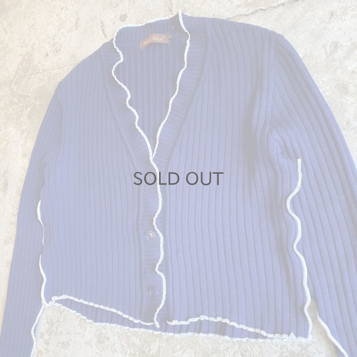 画像4: 【Wiz&Witch】"OUT STITCH" VINTAGE RIB CARDIGAN / OS (4)