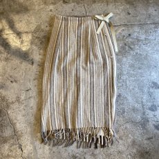 画像1: 【Wiz&Witch】"UNITED" VINTAGE FABRIC MIX WRAP SKIRT / FREE (1)