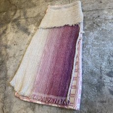 画像3: 【Wiz&Witch】"UNITED" VINTAGE FABRIC MIX WRAP SKIRT / FREE (3)