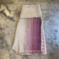 画像1: 【Wiz&Witch】"UNITED" VINTAGE FABRIC MIX WRAP SKIRT / FREE (1)