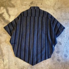 画像2: 80's STRIPE WOOL DESIGN PONCHO / Ladies L (2)