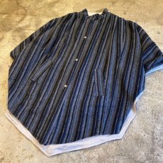 画像6: 80's STRIPE WOOL DESIGN PONCHO / Ladies L (6)