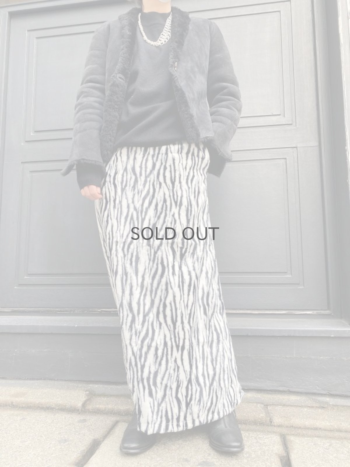 画像9: 【Wiz&Witch】"1950" ZEBRA FUR LONG SKIRT / FREE (9)