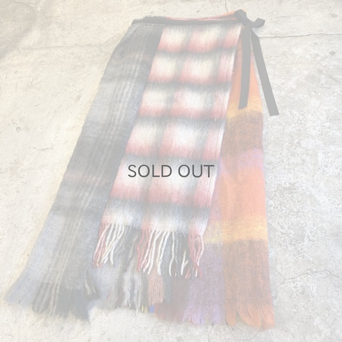 画像4: 【Wiz&Witch】"UNITED" VINTAGE MOHAIR WRAP SKIRT / FREE (4)