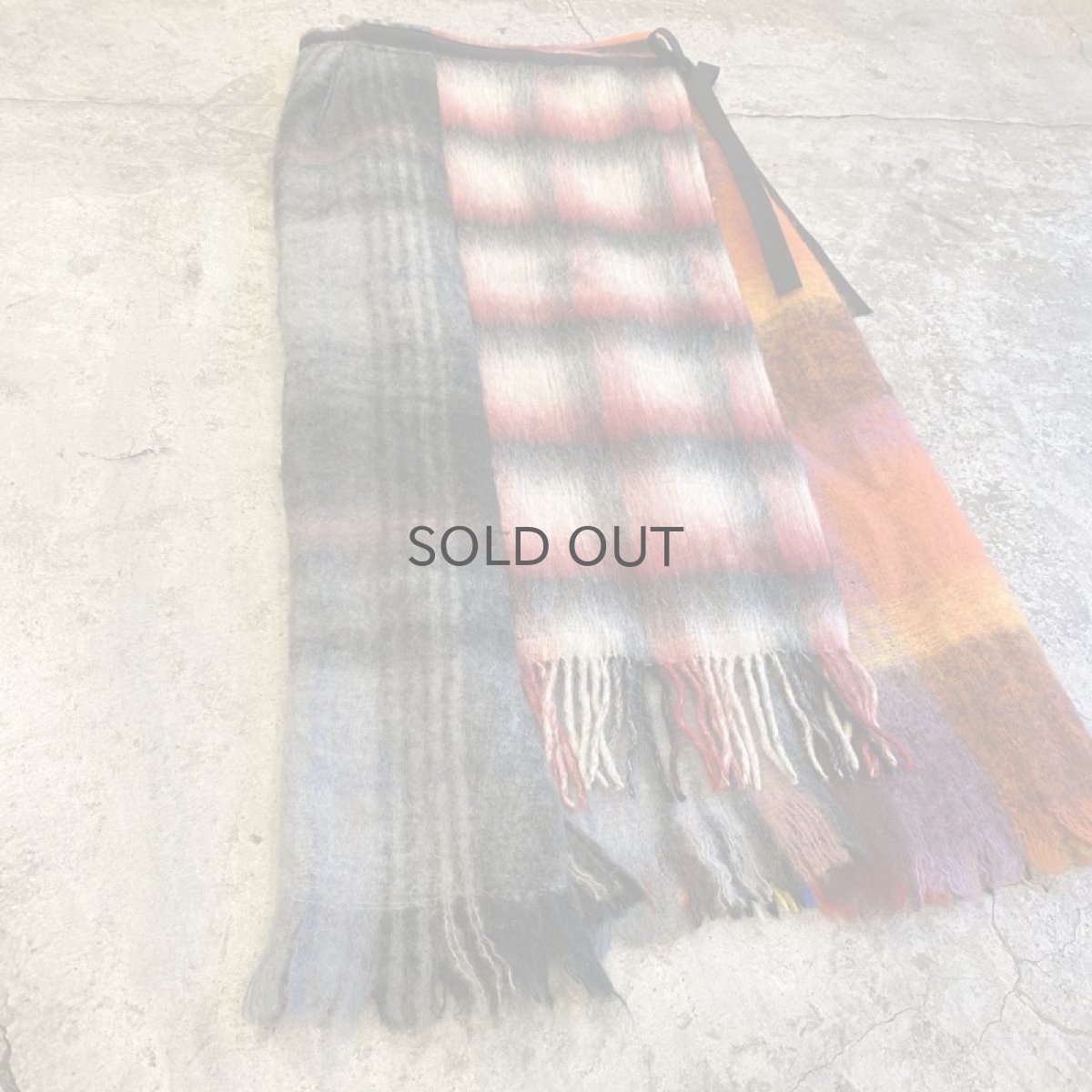 画像3: 【Wiz&Witch】"UNITED" VINTAGE MOHAIR WRAP SKIRT / FREE (3)