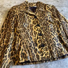 画像4: LEOPARD FAKE FUR DESIGN JACKET / Ladies S~M (4)