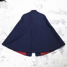 画像2: OLD MILITARY WOOL PONCHO / FREE (2)