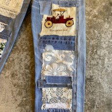 画像6: 【Wiz&Witch】"DIRTY BEAUTIFUL"  LACE CRUST ART JEANS/ W28 (6)