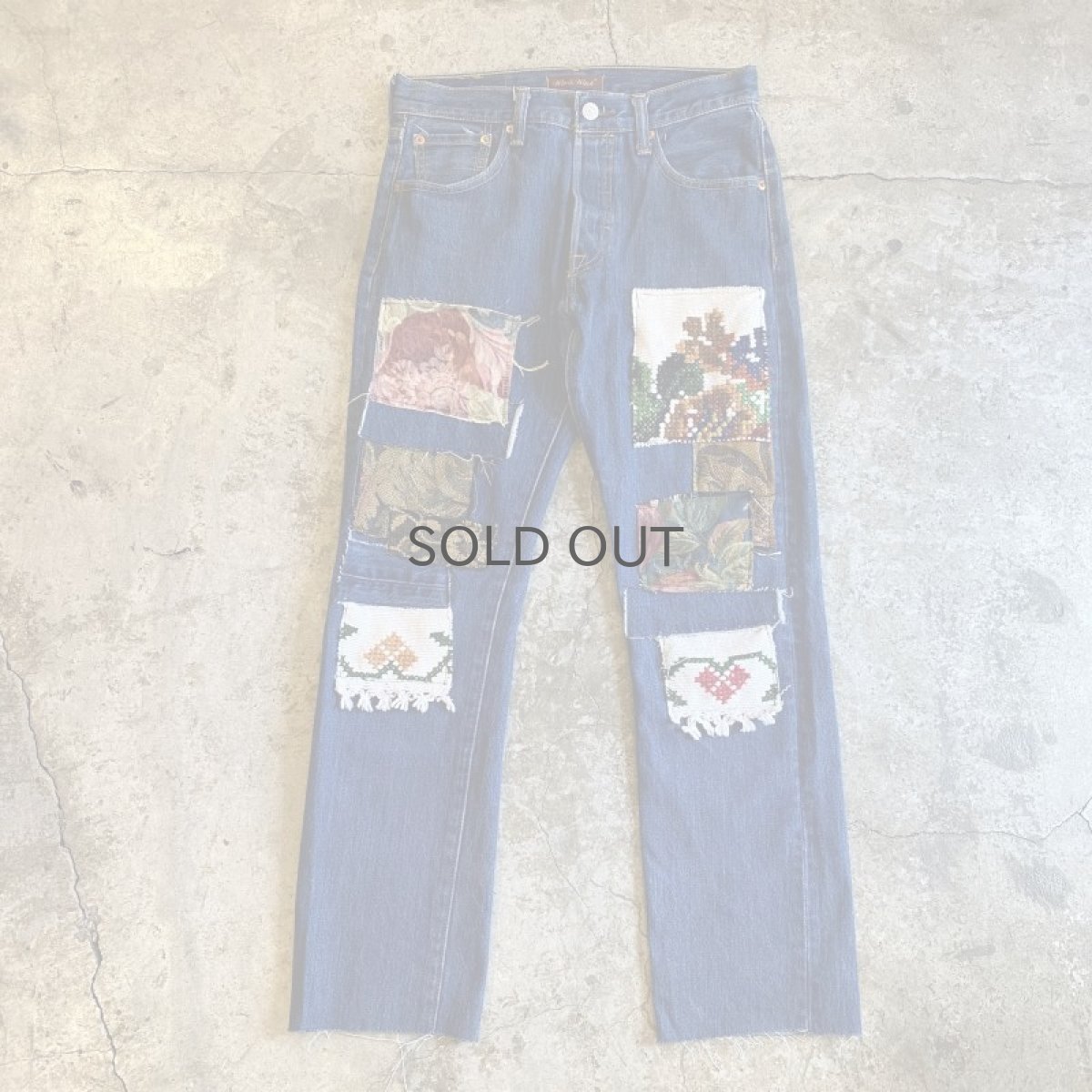 画像1: 【Wiz&Witch】"DIRTY BEAUTIFUL"  GOBELIN CRUST ART JEANS/ W29 (1)