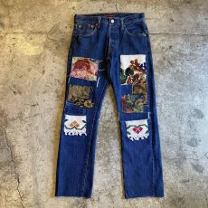 画像1: 【Wiz&Witch】"DIRTY BEAUTIFUL"  GOBELIN CRUST ART JEANS/ W29 (1)