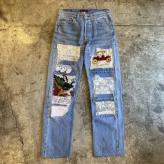 画像1: 【Wiz&Witch】"DIRTY BEAUTIFUL"  LACE CRUST ART JEANS/ W28 (1)