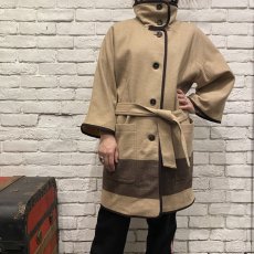 画像14: 【WOOL RICH】HI NECK DESIGN WOOL GOWN COAT / Ladies M (14)