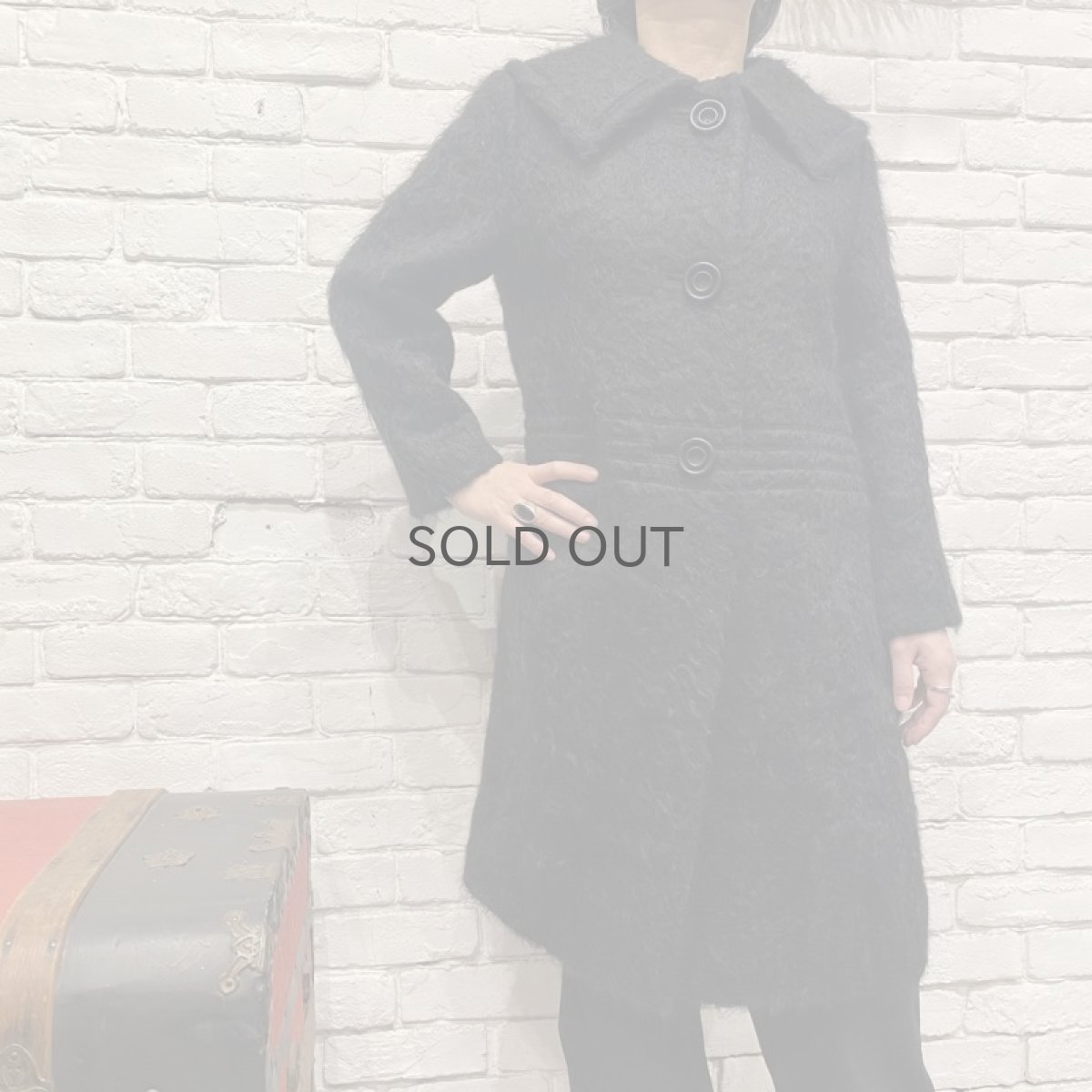 画像9: BIG COLLAR DESIGN MOHAIR COAT / Ladies M (9)