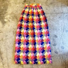 画像1: 70's COLORFUL PATTERN SKIRT / W23~W24 (1)