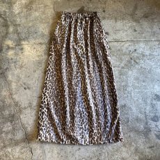 画像1: 【Wiz&Witch】"1950" BACK SLIT LEOPARD LONG SKIRT / FREE (1)