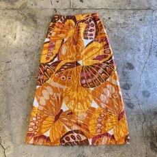 画像1: 70's BUTTERFLY PATTERN SKIRT / W25~W32 (1)