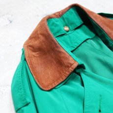 画像3: LAYER COLLAR TRENCH COLOR COAT / Mens M / MADE IN USA (3)