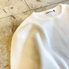 画像3: 【WONDERGROUND】L/S WAFFLE T-SHIRT / WHITE (3)