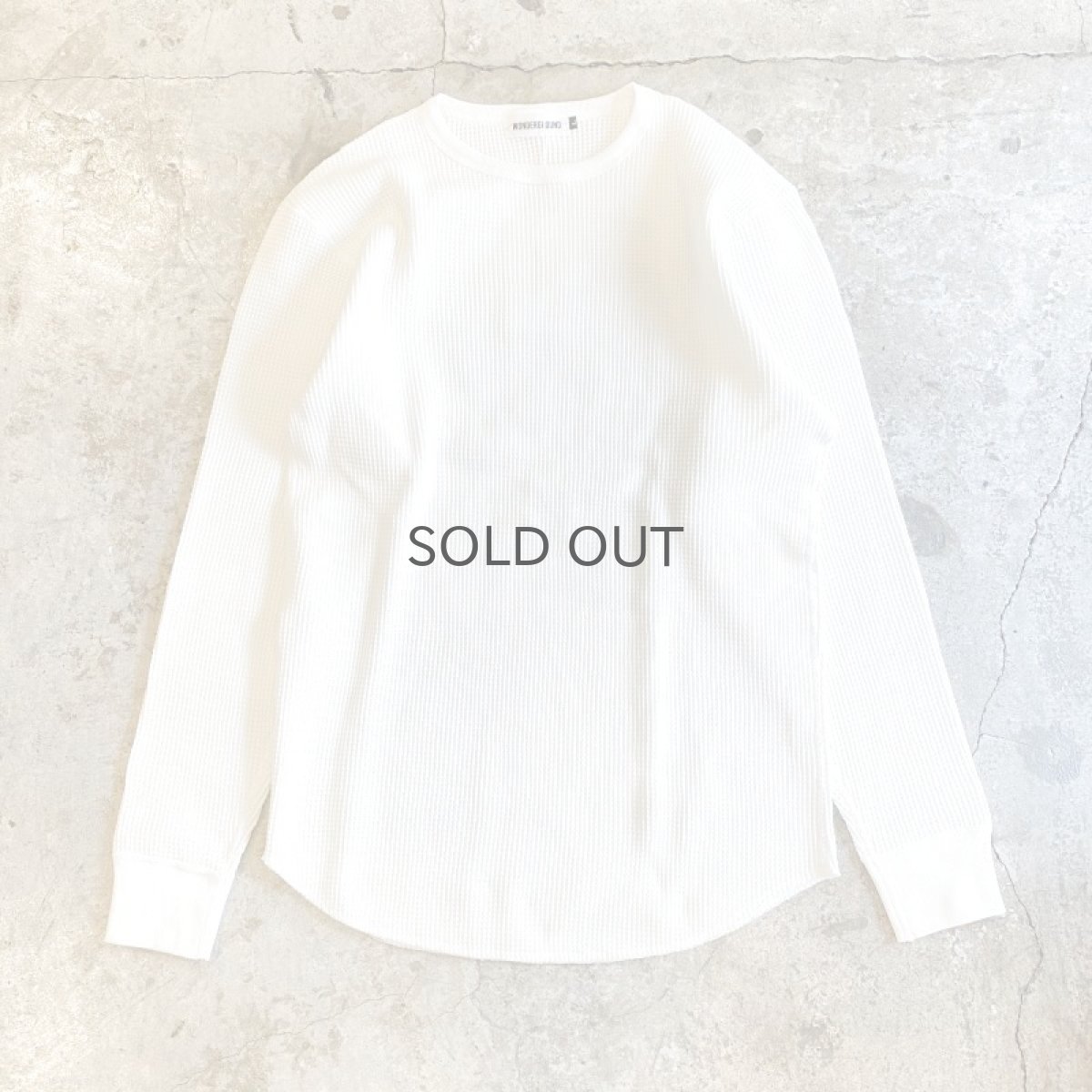 画像1: 【WONDERGROUND】L/S WAFFLE T-SHIRT / WHITE (1)