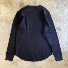 画像2: 【WONDERGROUND】L/S WAFFLE T-SHIRT / BLACK (2)