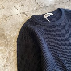 画像3: 【WONDERGROUND】L/S WAFFLE T-SHIRT / BLACK (3)