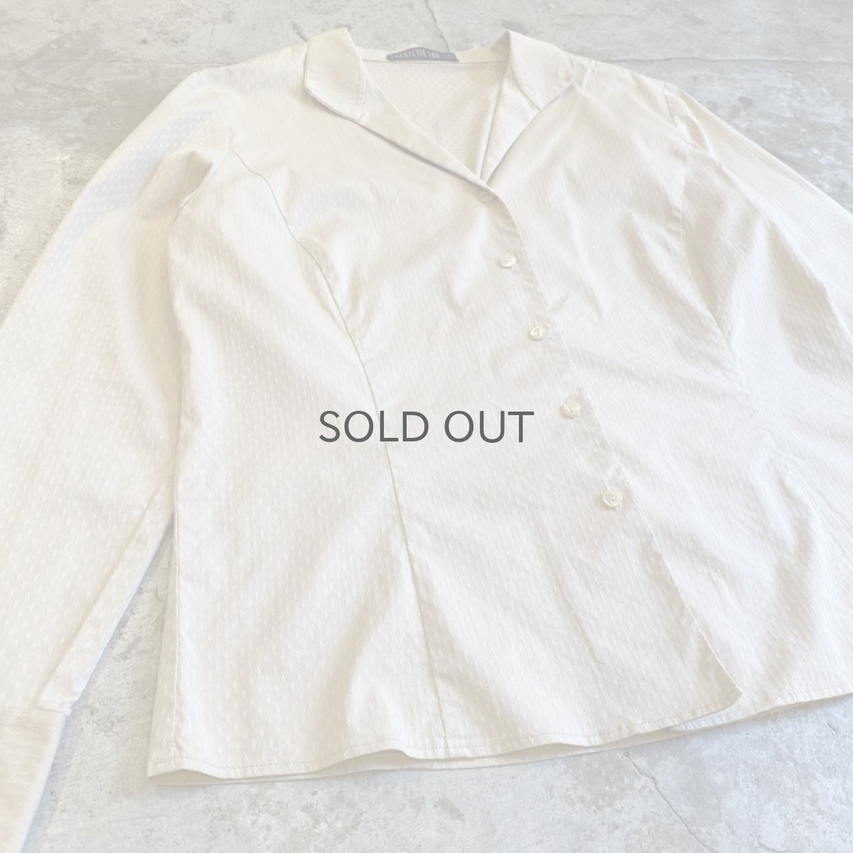 画像3: OPEN COLLAR PATTERN L/S SHIRT / Ladies M (3)