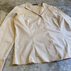 画像3: OPEN COLLAR PATTERN L/S SHIRT / Ladies M (3)