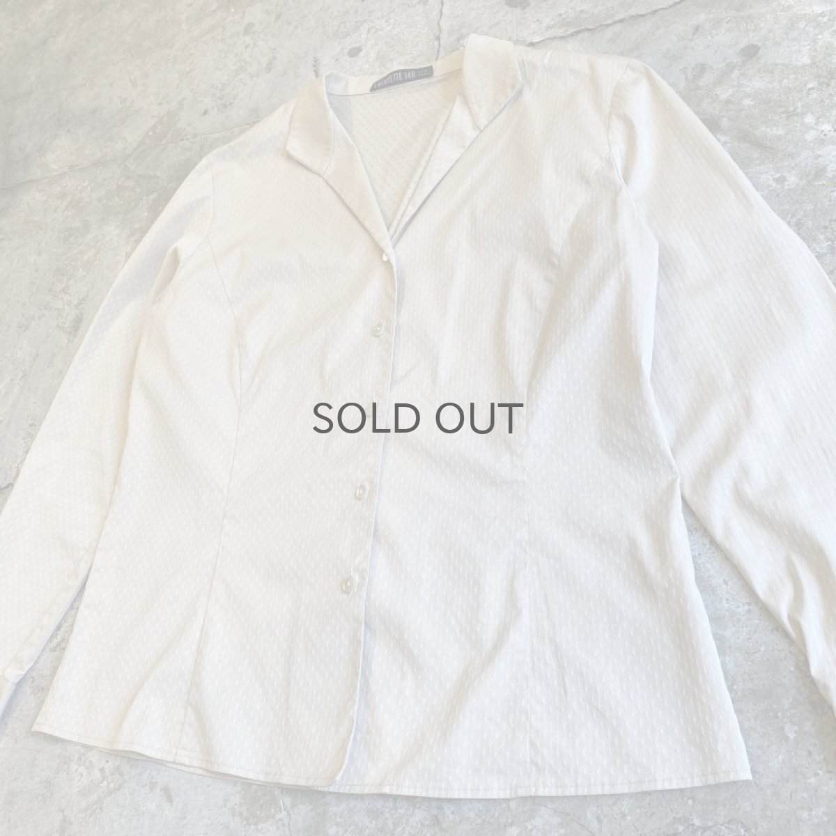 画像4: OPEN COLLAR PATTERN L/S SHIRT / Ladies M (4)