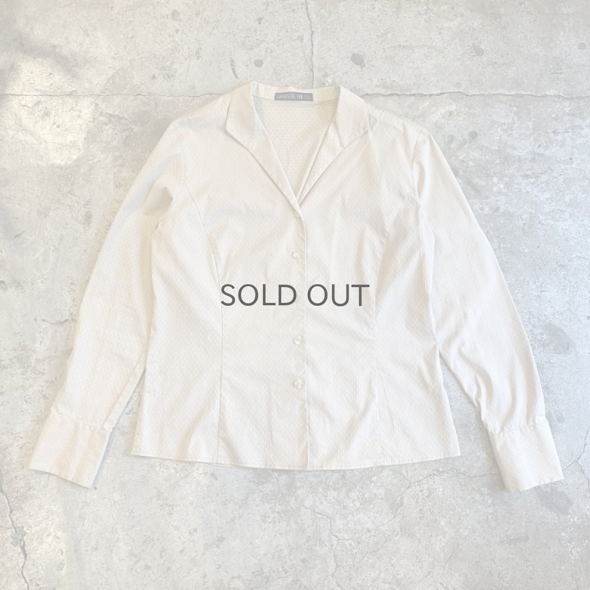 画像1: OPEN COLLAR PATTERN L/S SHIRT / Ladies M (1)
