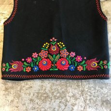 画像9: FLOWER EMBROIDERY WOOL VEST / Ladies S(42) (9)