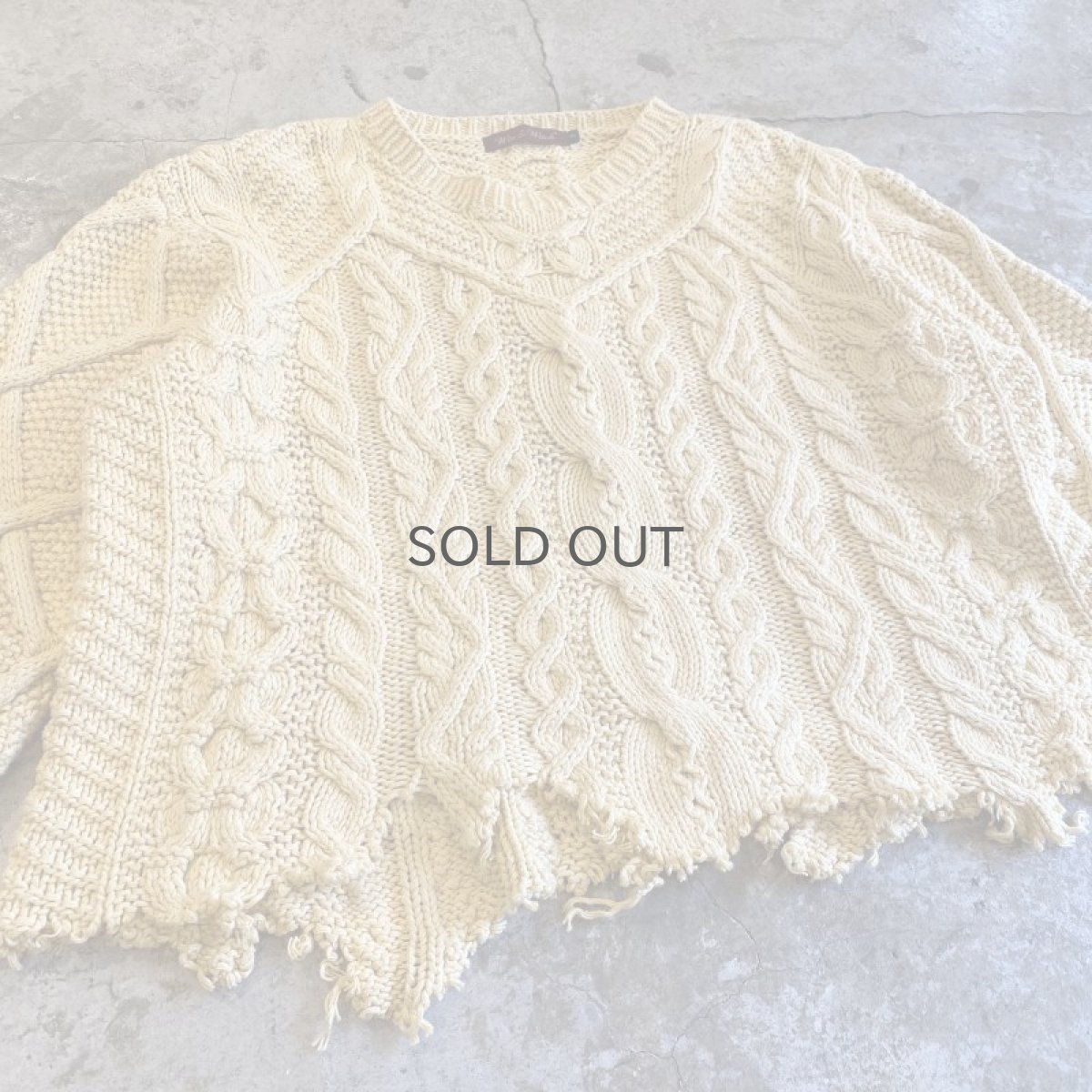 画像3: 【Wiz&Witch】"DIRTY BEAUTIFUL" DESTROY COTTON KNIT / OS (3)