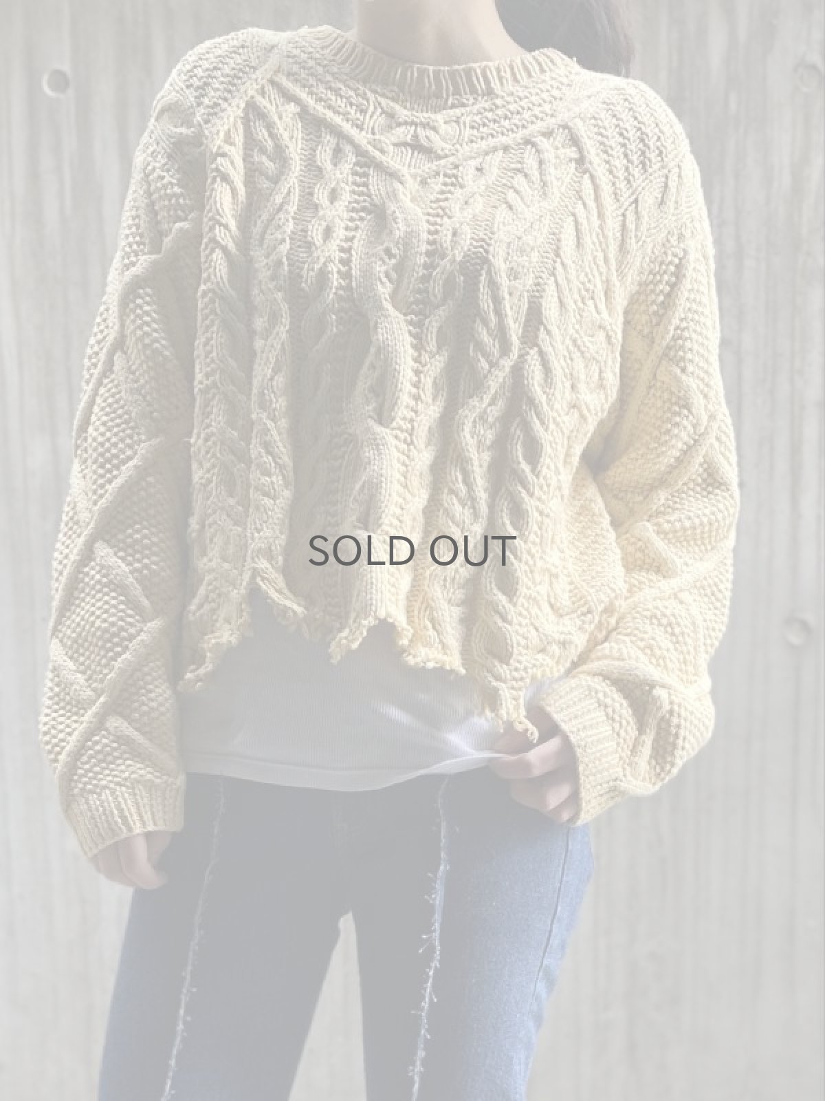 画像9: 【Wiz&Witch】"DIRTY BEAUTIFUL" DESTROY COTTON KNIT / OS (9)