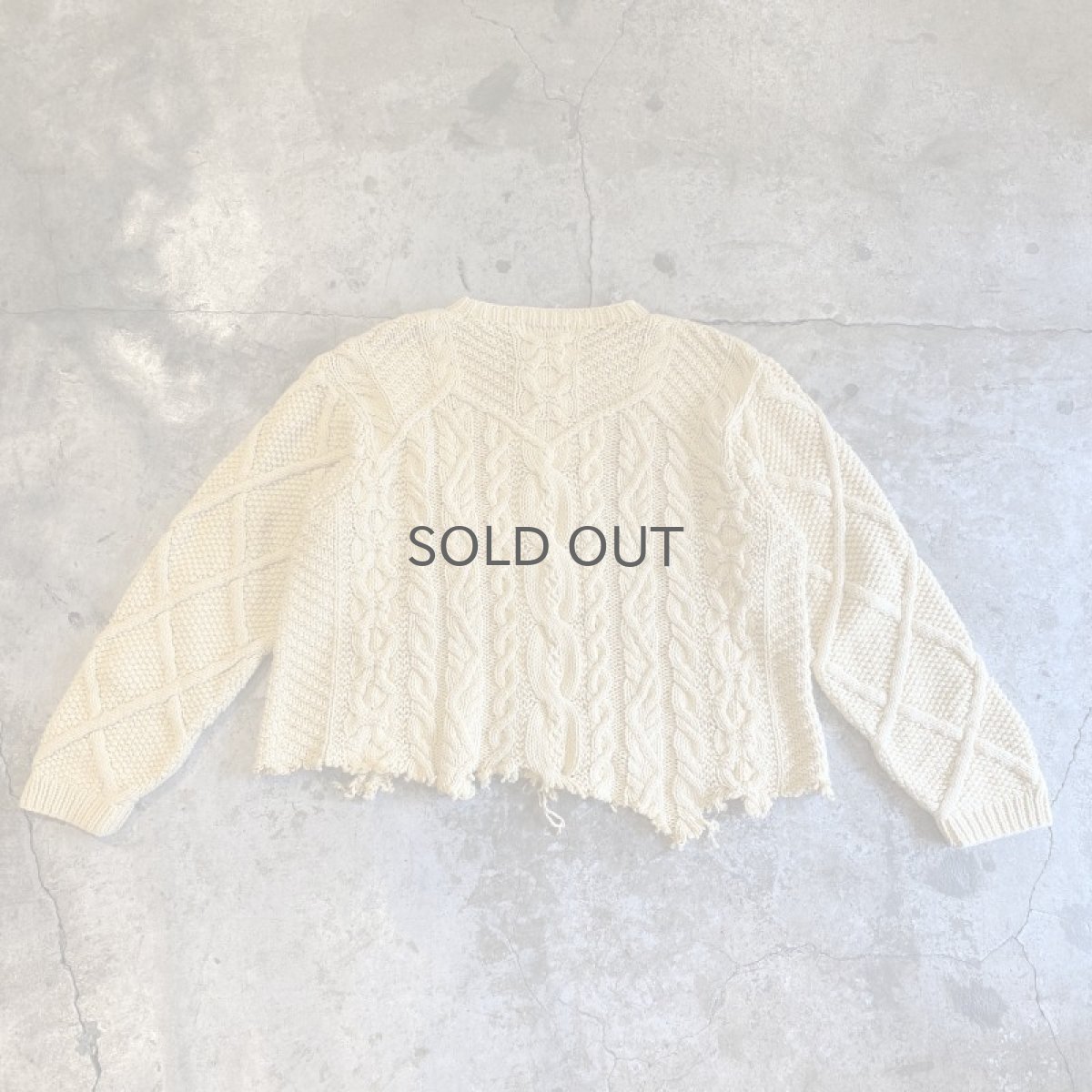 画像2: 【Wiz&Witch】"DIRTY BEAUTIFUL" DESTROY COTTON KNIT / OS (2)