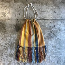 画像2: 【Wiz&Witch】VTG FABRIC DRAW FRINGE BAG (2)