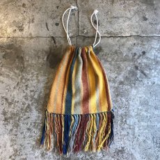 画像1: 【Wiz&Witch】VTG FABRIC DRAW FRINGE BAG (1)