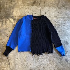 画像1: 【Wiz&Witch】"UNITED" TWO FACE KNIT SWEAT / OS (1)